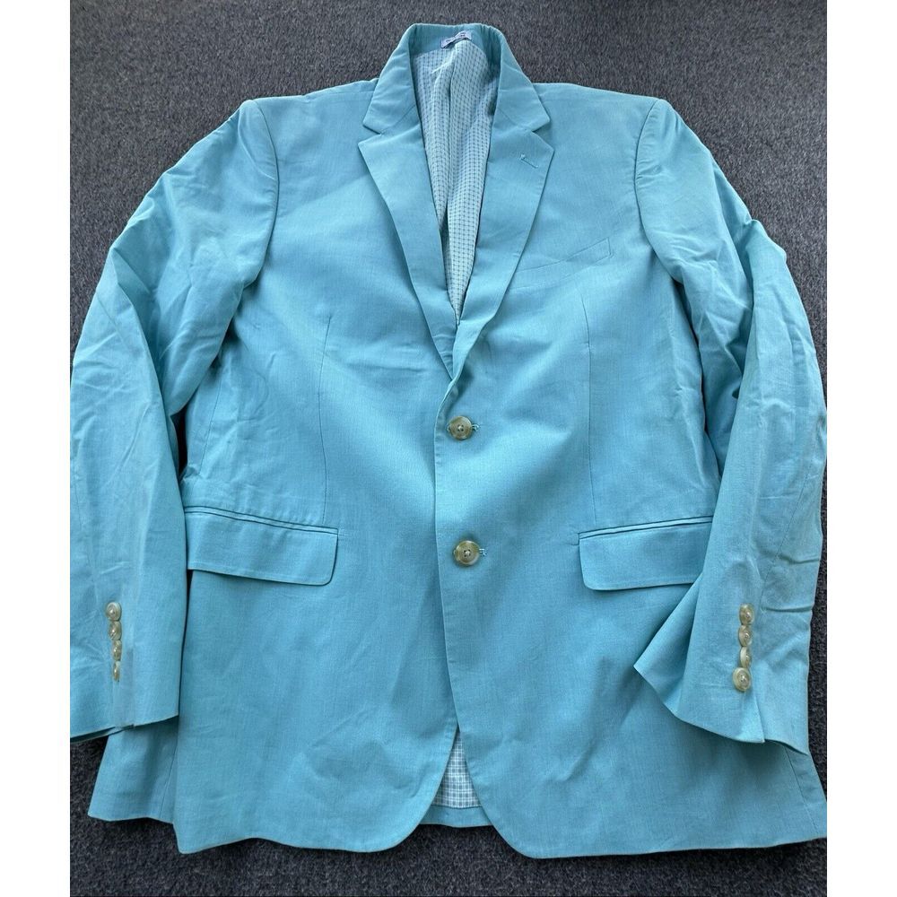 Saddlebred Blazer Mens 40R Sky Blue Lined Pocket Sports Coat‎ Suit Jacket